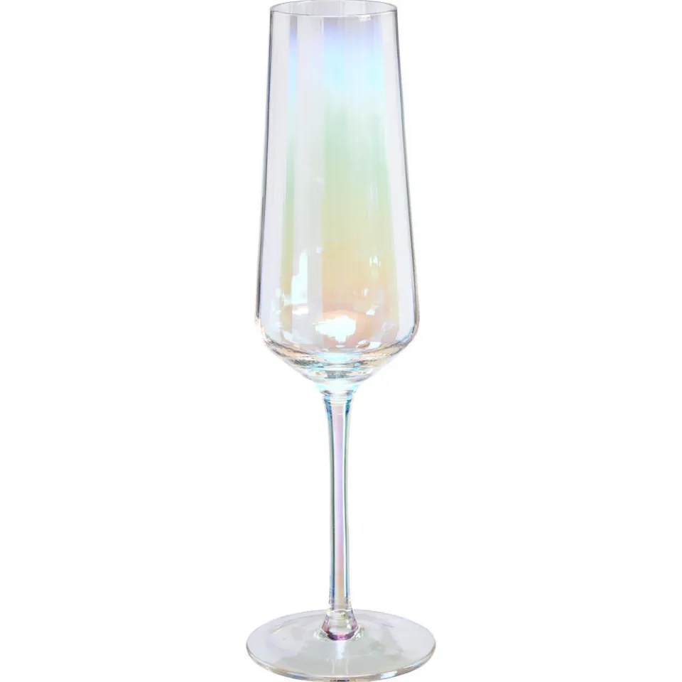 Kwantum Champagneglas Ribbel Holo 300ml | Kerstservies