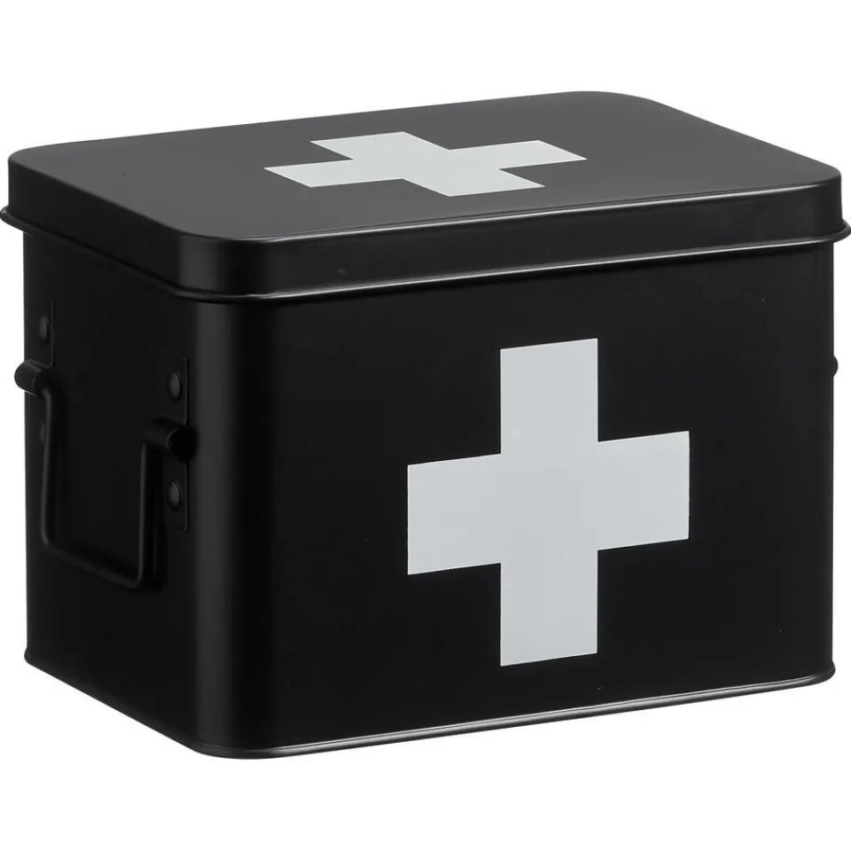 Kwantum Medicijnbox Zwart 15,5x21,5x15,5 Cm | Badkameraccessoires