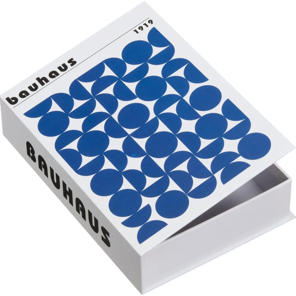 Kwantum Opbergboek Bauhaus Blauw 16x23x5 Cm 16x23 Cm | Decoratieve Opbergdozen