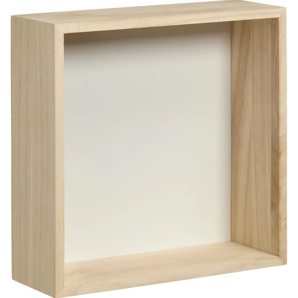 Kwantum Wanddecoratie Hout Wit Maat M 25x9x25 Cm | Wanddecoratie